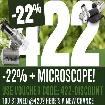 422 Promo: 22% Korting + Gratis LED Microscoop 60x!